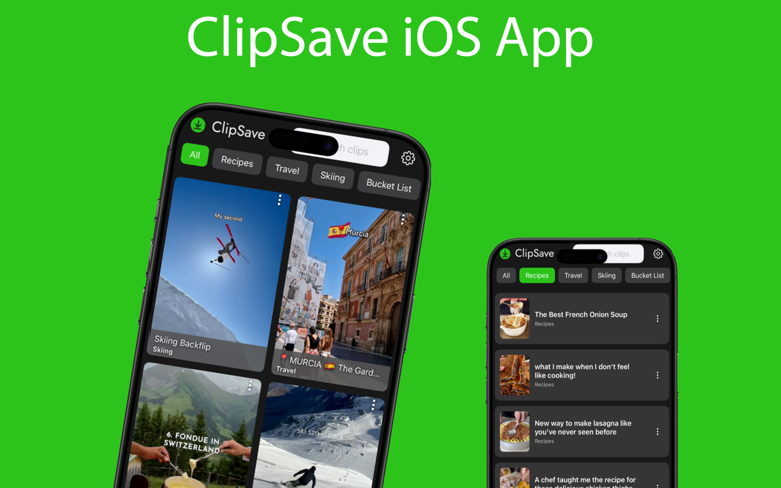 ClipSave – iOS app for bookmarking video shorts